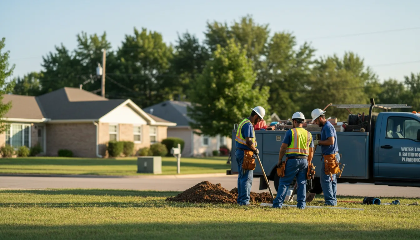 Residential water line and bathroom plumbing service in Wanatah, IN